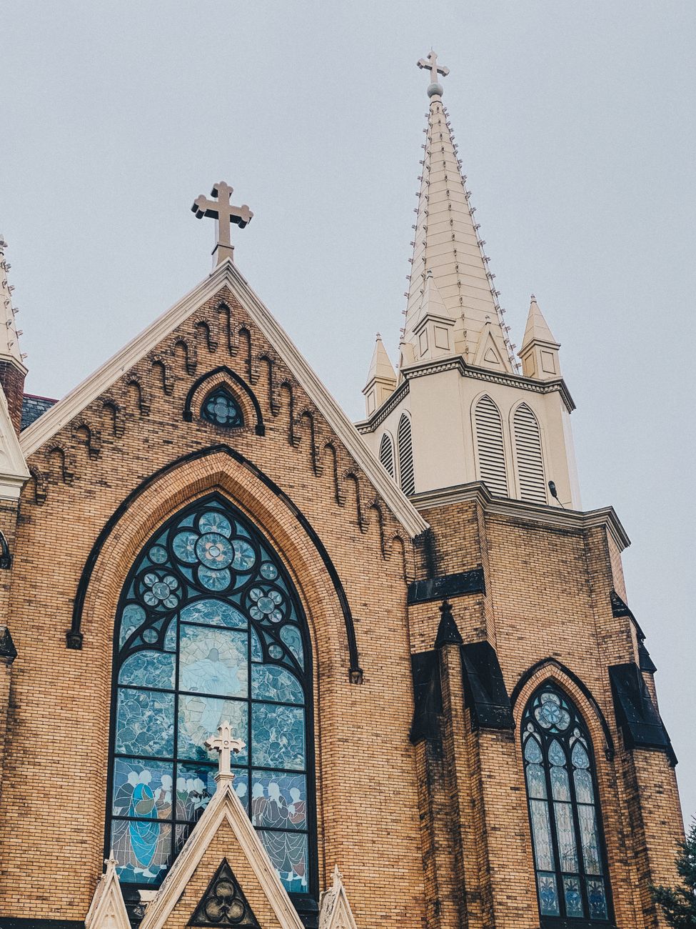 close up shot of a church